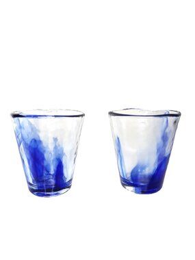 Bormioli Rocco Murano 9-Oz Blue Swirl Flat Tumbler (2)